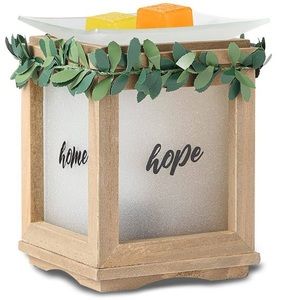 Intertek Wood & Glass Panel Home Wax Melt / Essential Oil Warmer